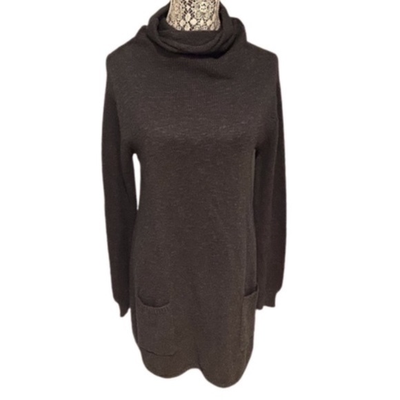 BDG Women's Slub Cowl-Neck Sweater Dress in Grey│Size Small - Picture 13 of 15